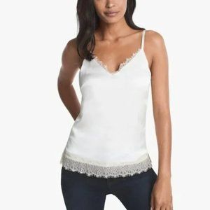 NWT White House Black Market Satin Lace Trim Cami